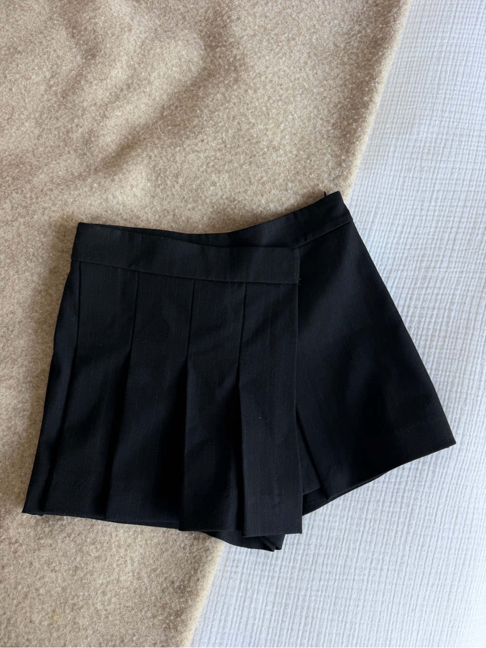 Pinstripe Pleated Mini Skort